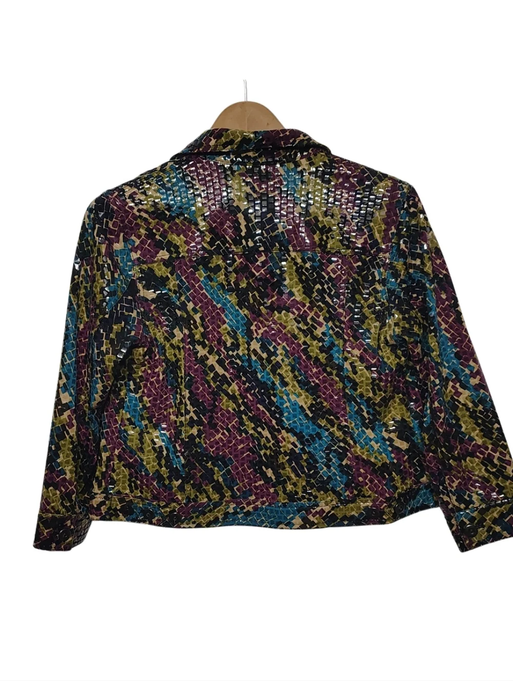 Ruby Rd Shimmering Trucker Style Jacket Size 4P - Picture 7 of 11